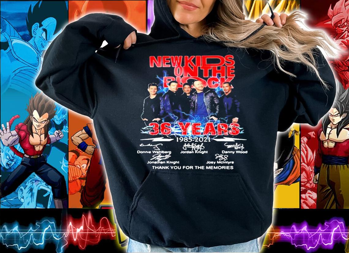 New Kids On The Block 36 years 1985-2021 signature shirt hoodie