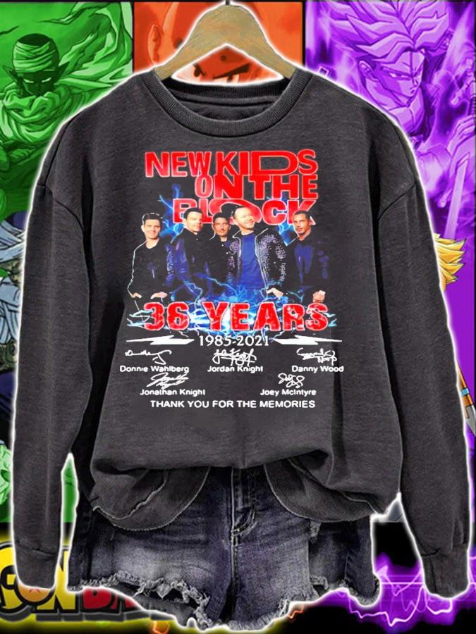 New Kids On The Block 36 years 1985-2021 signature shirt sweatshirt