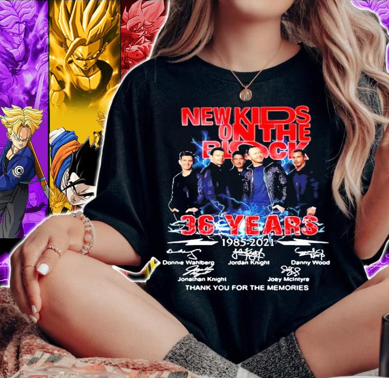 New Kids On The Block 36 years 1985-2021 signature shirt woman shirt