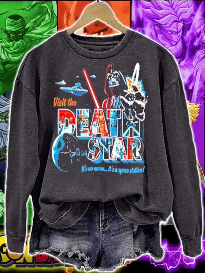 Visit the Death Star it's no moon it's a space station shirt sweatshirt