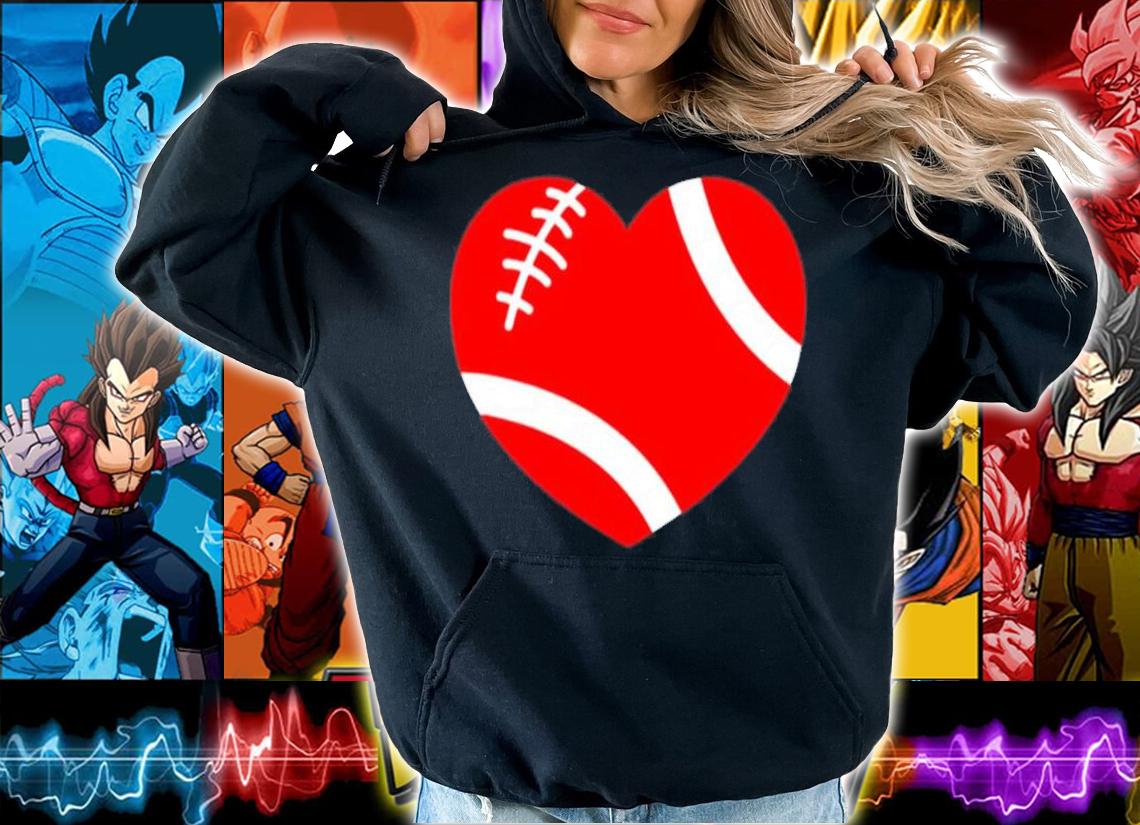 Valentines Day Football Red Heart shirt