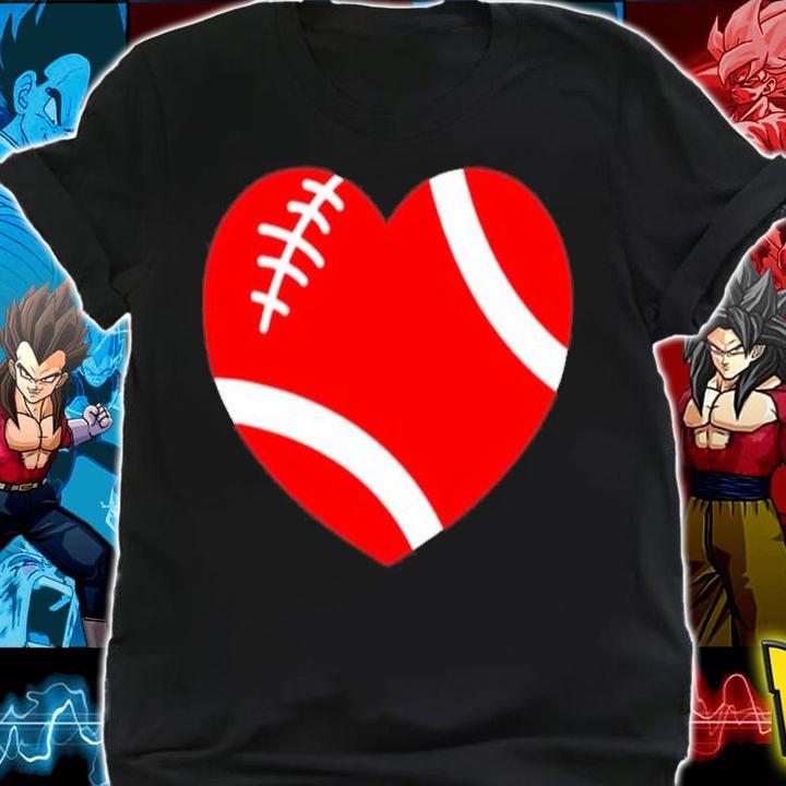 Valentines Day Football Red Heart shirt