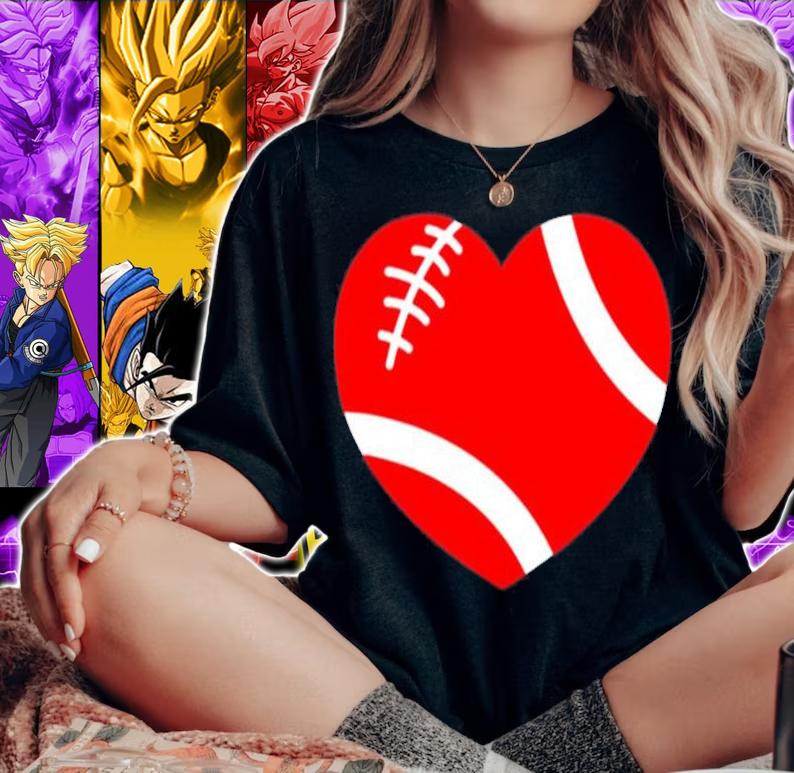Valentines Day Football Red Heart shirt