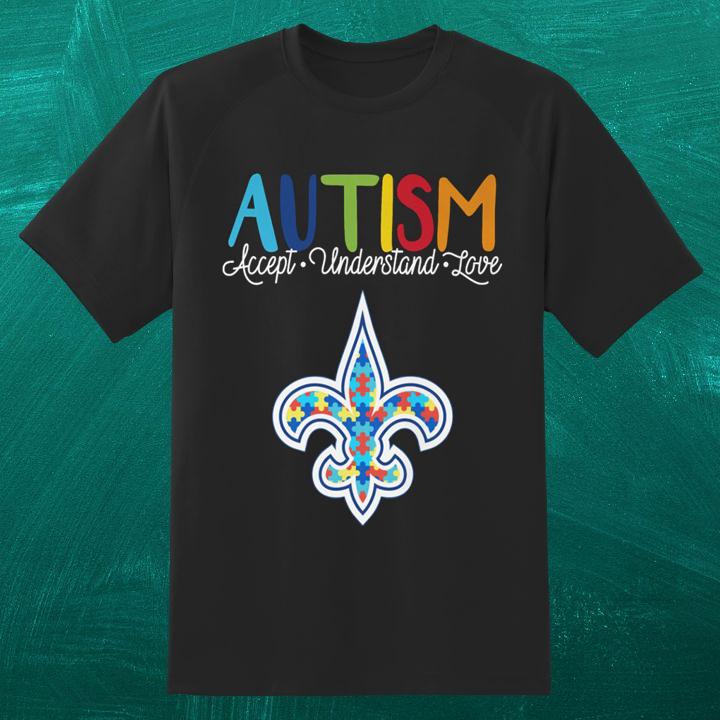 New Orleans Saints Nfl Autism Awareness Accept Understand Love Shirt