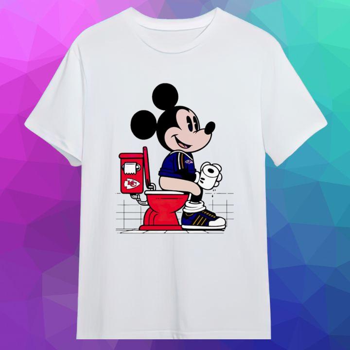 Official Kansas City Chiefs Baltimore Ravens Mickey Toilet Paper Shirt