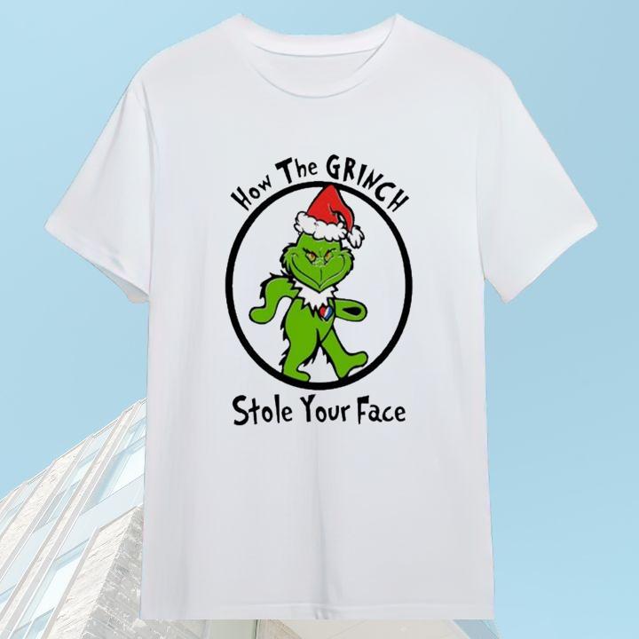 Personalized Dancing Bear Grinch Santa Hat Grateful Dead T-Shirt