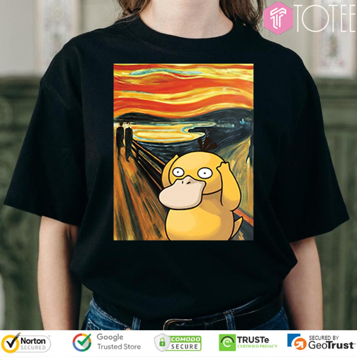 The Scream Parody Psyduck Pokémon T-Shirt