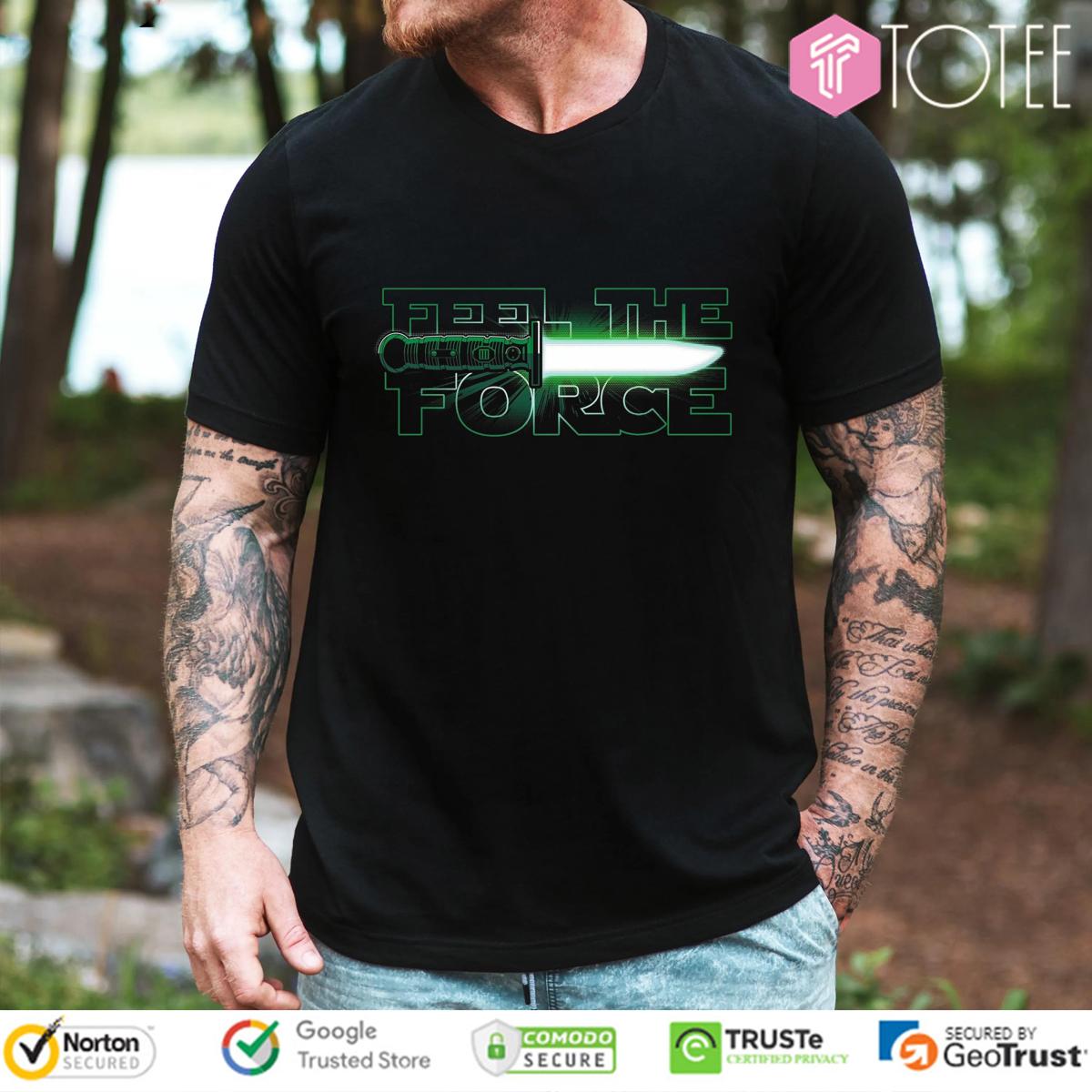 Feel The Force Knife Green Star Wars T-Shirt