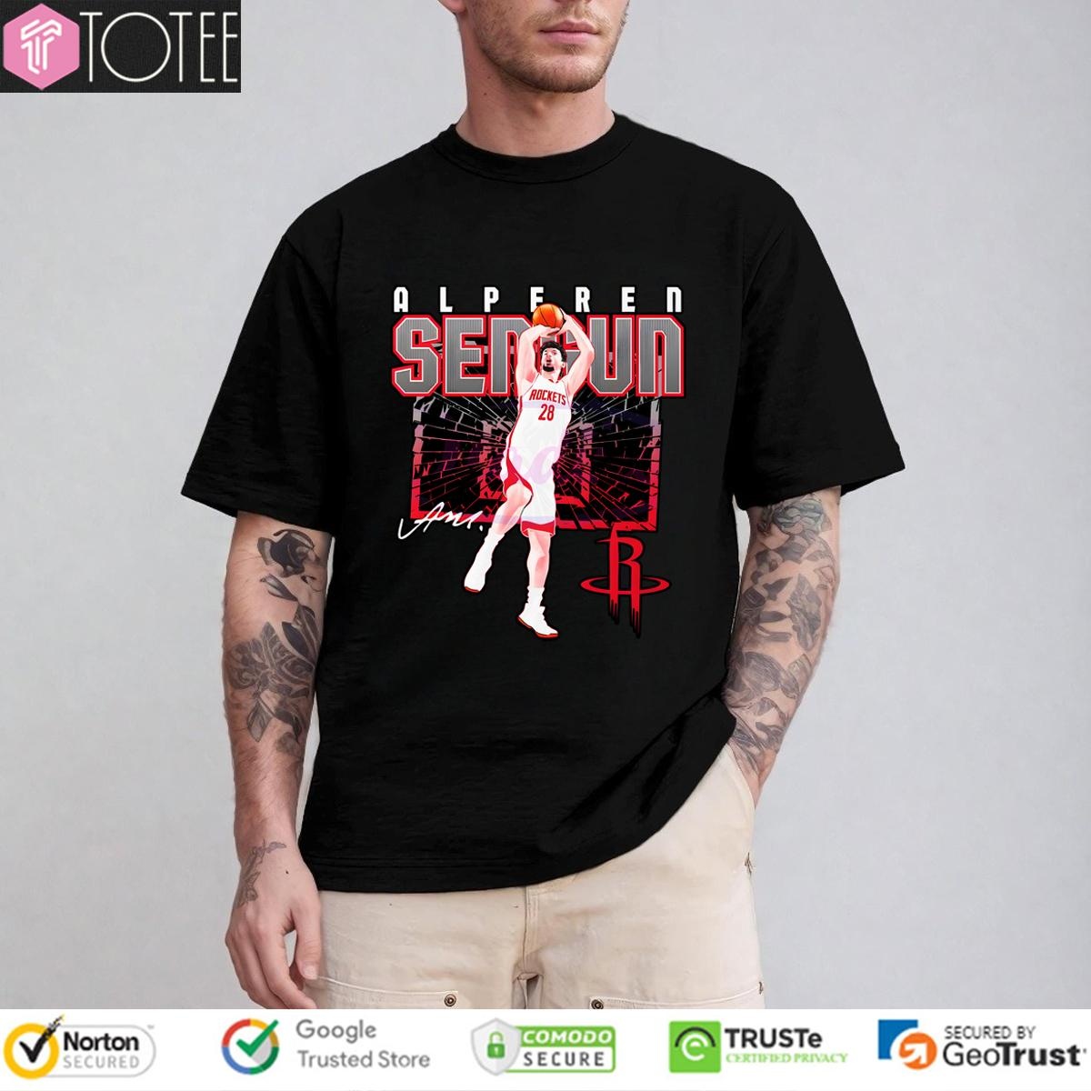Alperen Sengun Houston Rockets Shattered Signature T-shirt