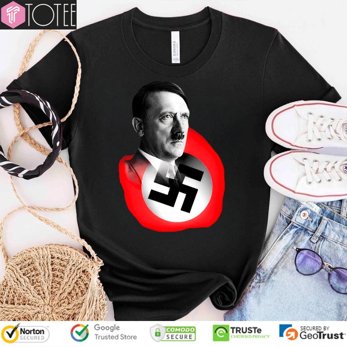 Mens Hitler Nazi Party Flag T-shirt