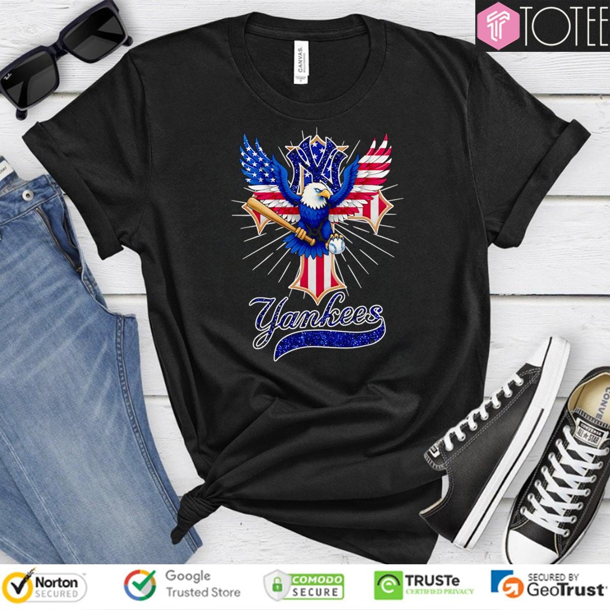 Eagle Baseball Cross New York Yankees T-shirt