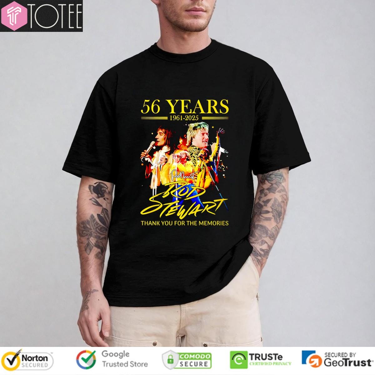 56 Years 1961-2025 Rod Stewart Signature T-shirt