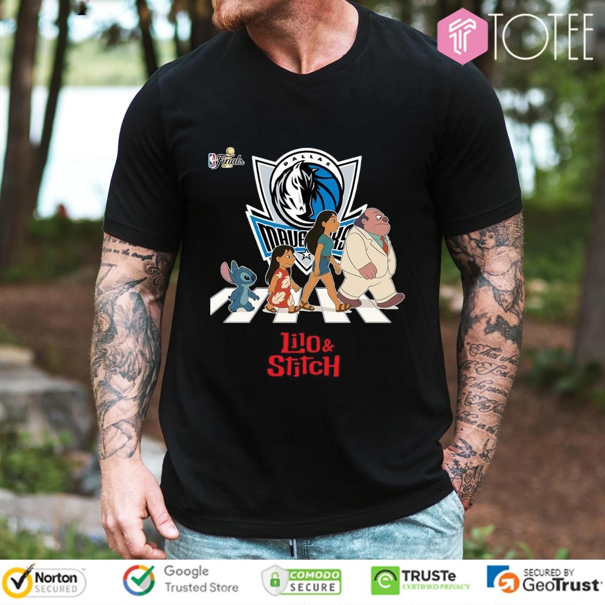Lilo And Stitch Abbey Road Dallas Mavericks Nba Finals T-shirt