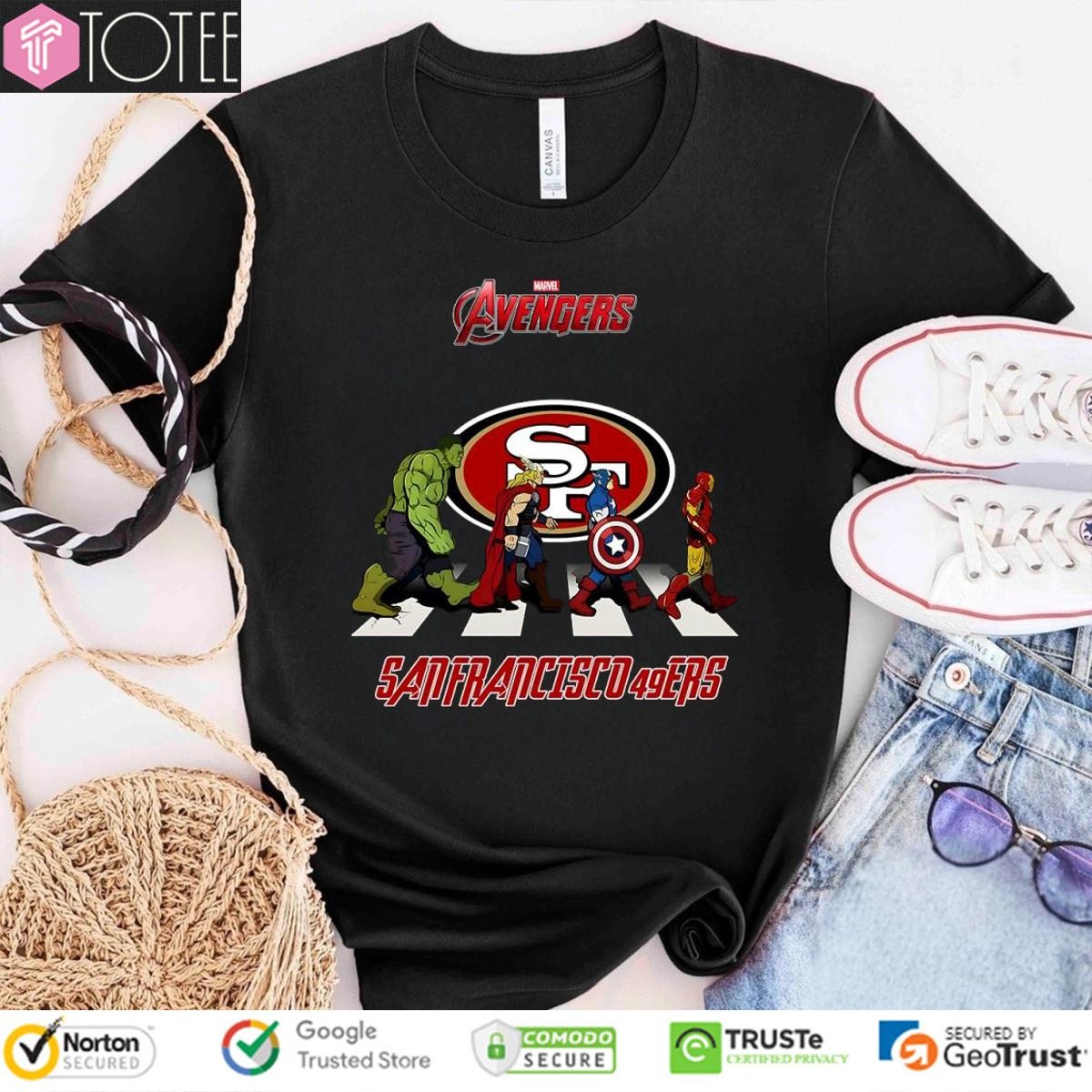 Marvel Avengers Abbey Road San Francisco 49Ers T-shirt