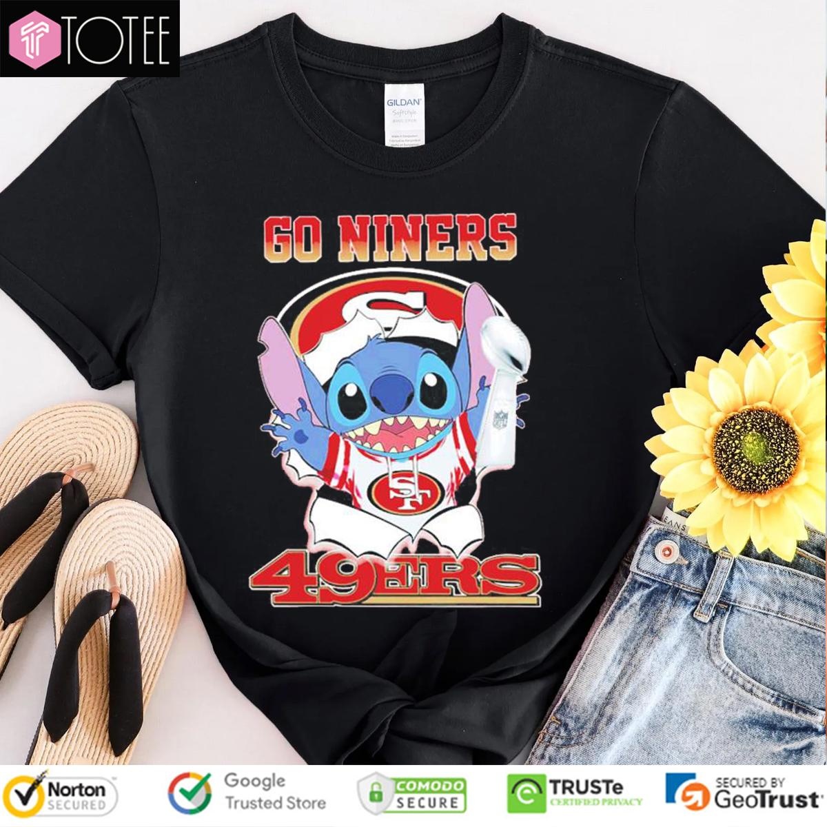 Stitch Hold Super Bowl Trophy Go Niners San Francisco 49Ers T-shirt