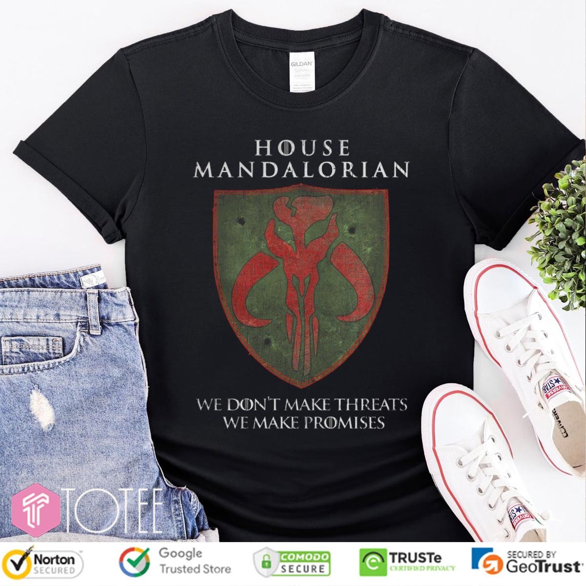 House Mandalorian Star Wars Game Of Thrones House Stark T-shirt