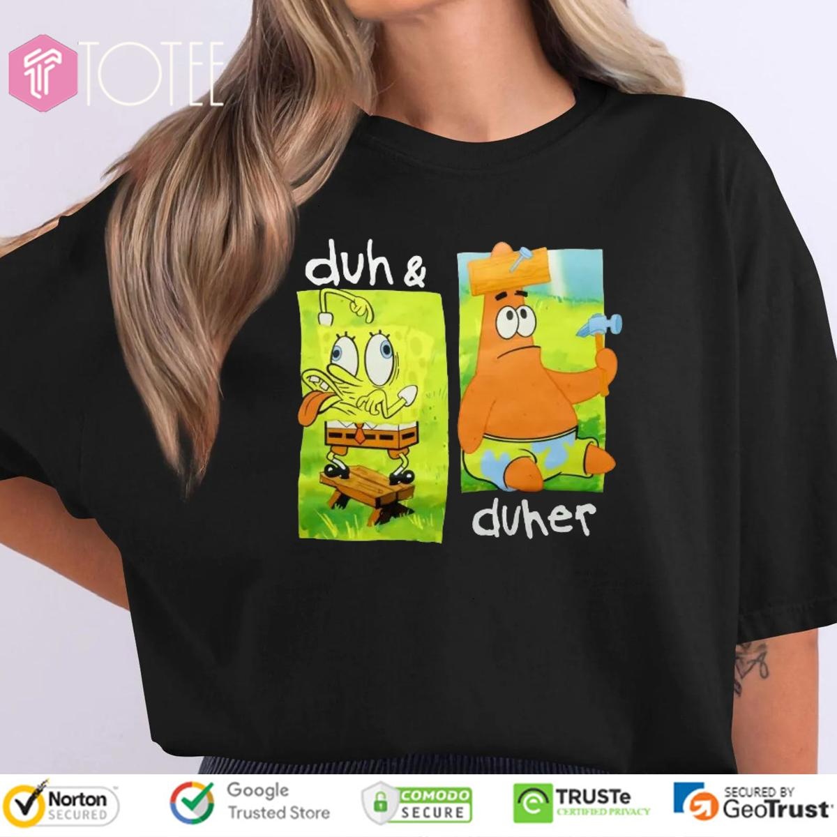Duh And Duher Spongebob Squarepants Graphic T-shirt