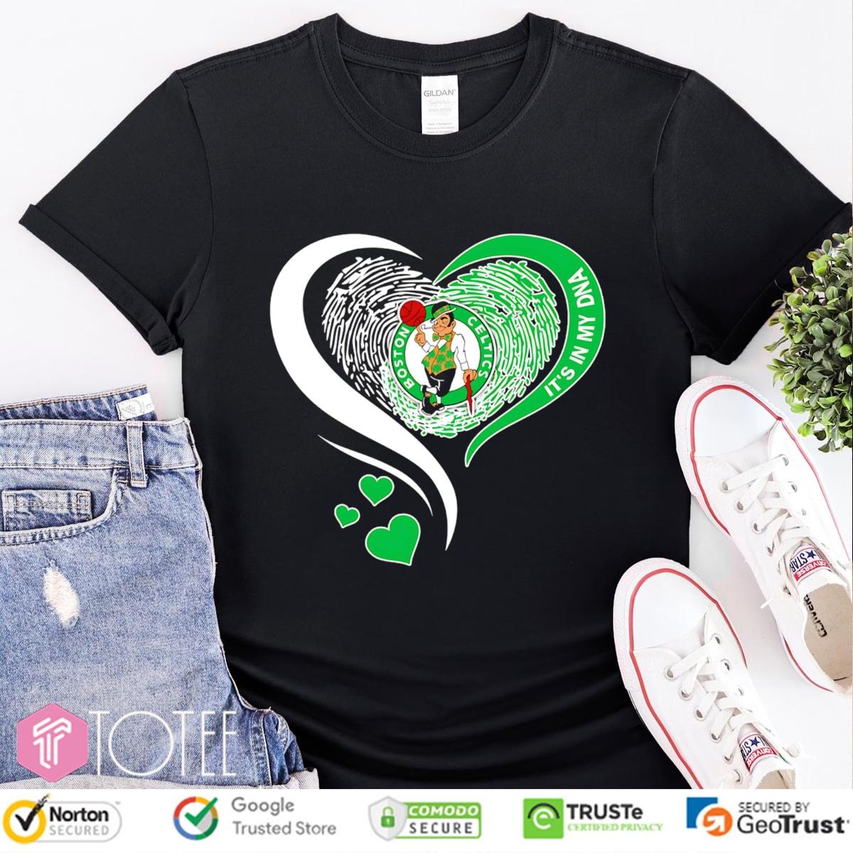Its In My Dna Boston Celtics Nba Basketball Heart T-shirt