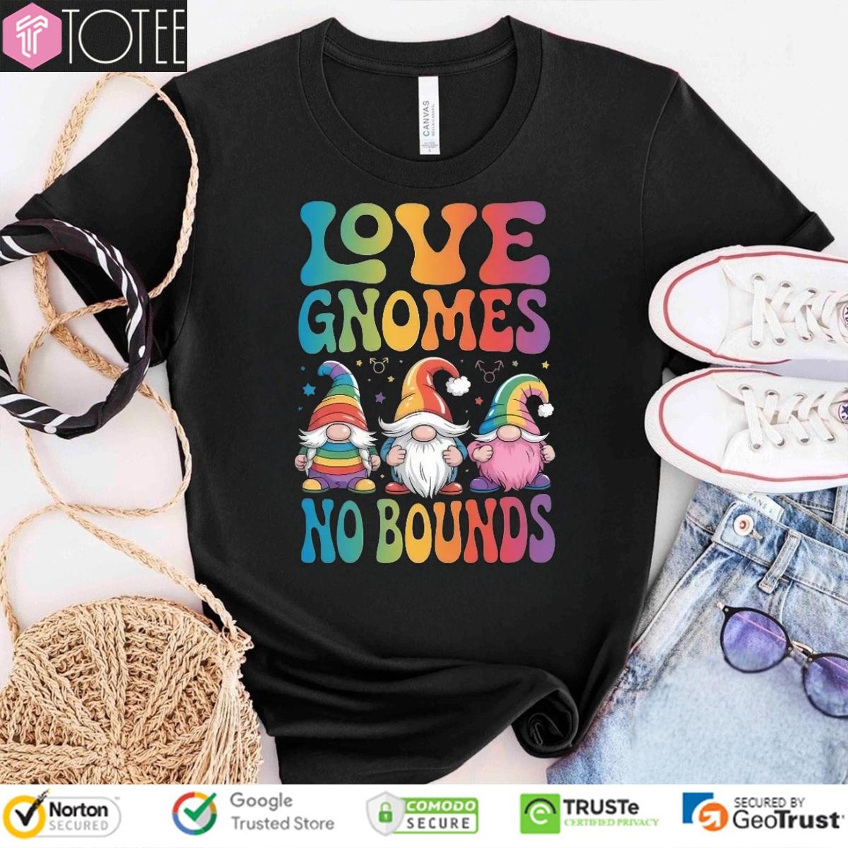 Lgbt Pride Love Gnome No Bounds T-shirt