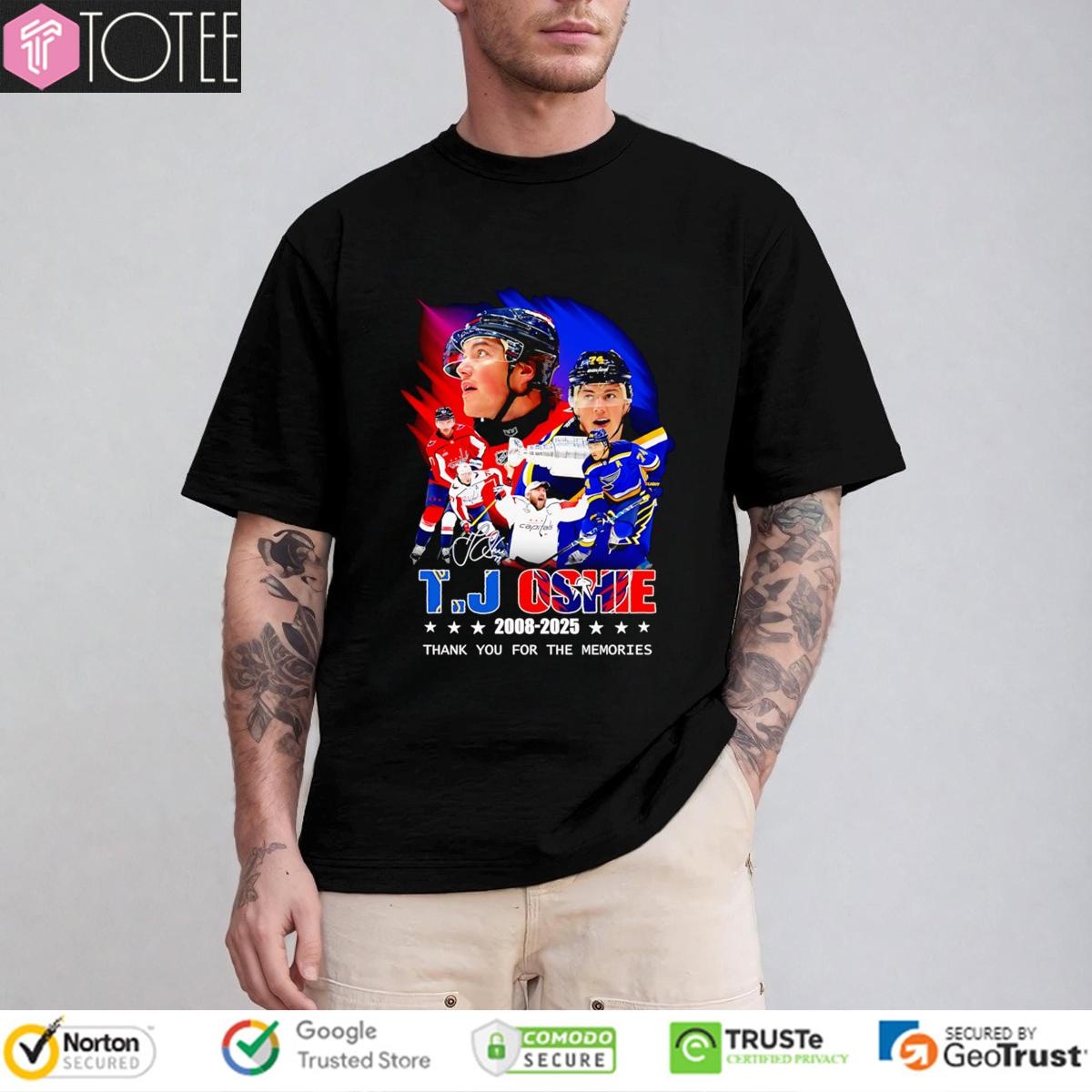 T. J. Oshie Washington Capitals 2008-2025 Signature T-shirt