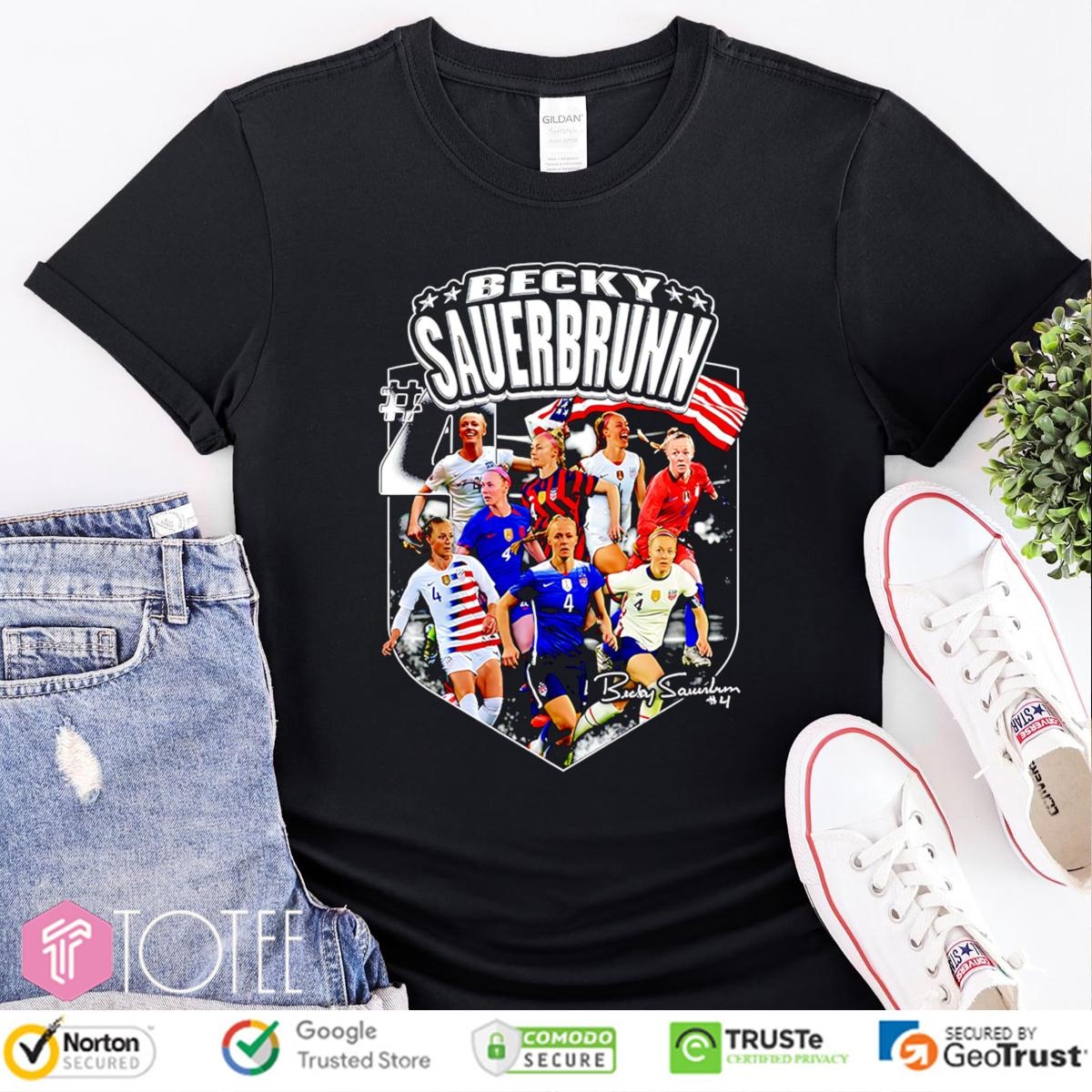 Uswnt Becky Sauerbrunn Farewell Signature T-shirt