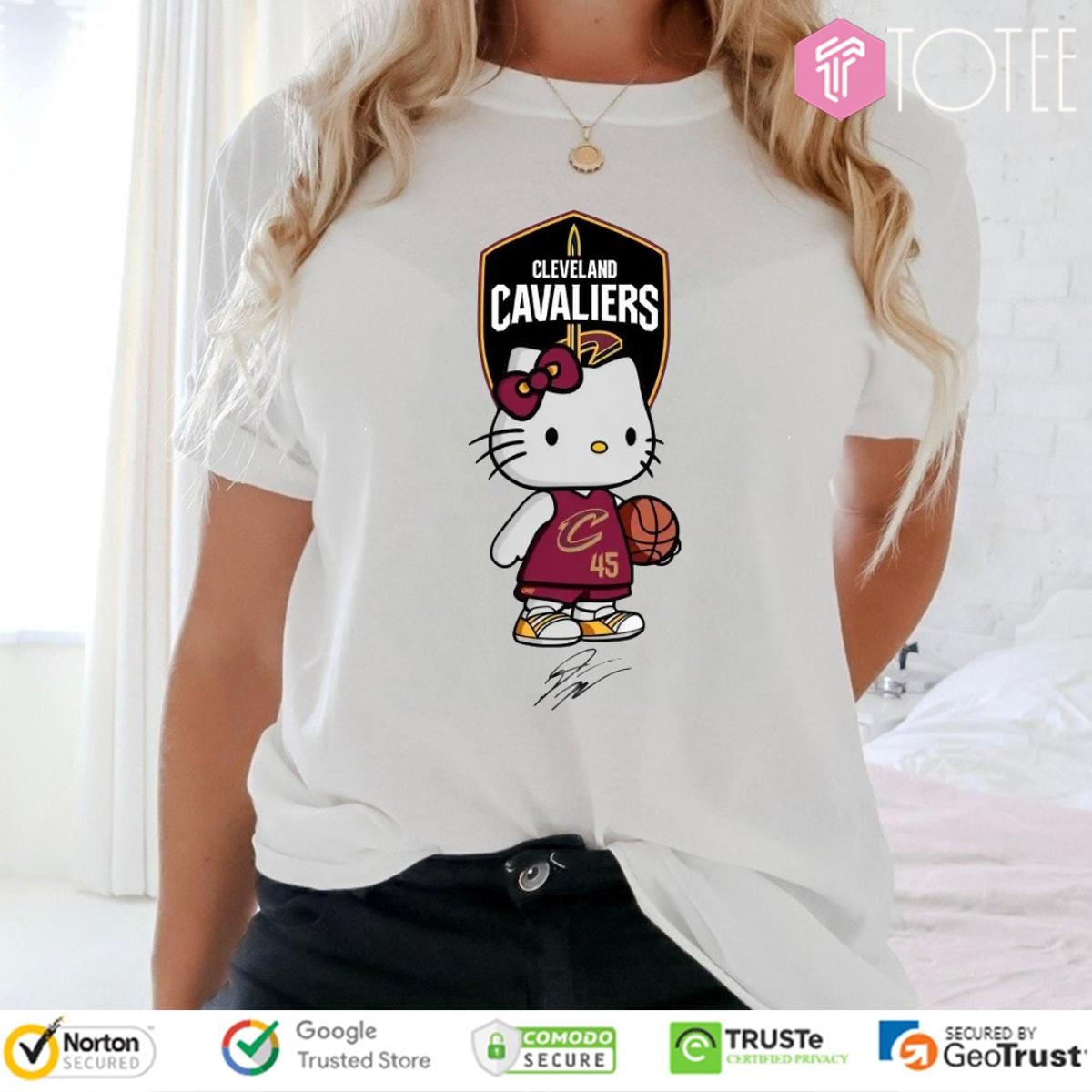 Cleveland Cavaliers Donovan Mitchell Hello Kitty Signatures T-shirt