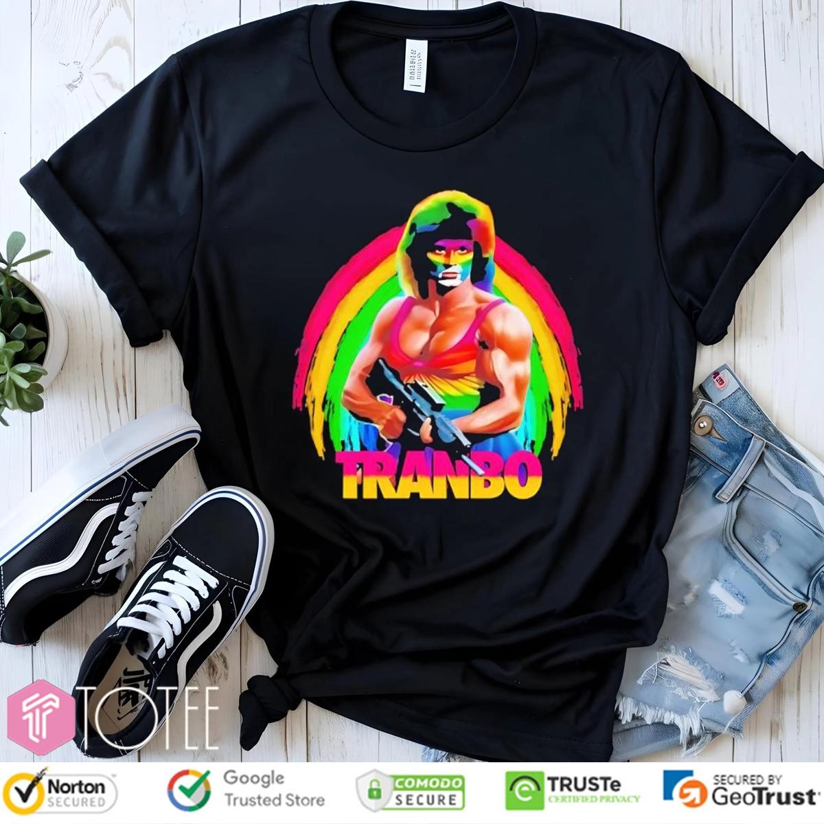 Tranbo John Rambo Lgbt Pride Rainbow T-shirt