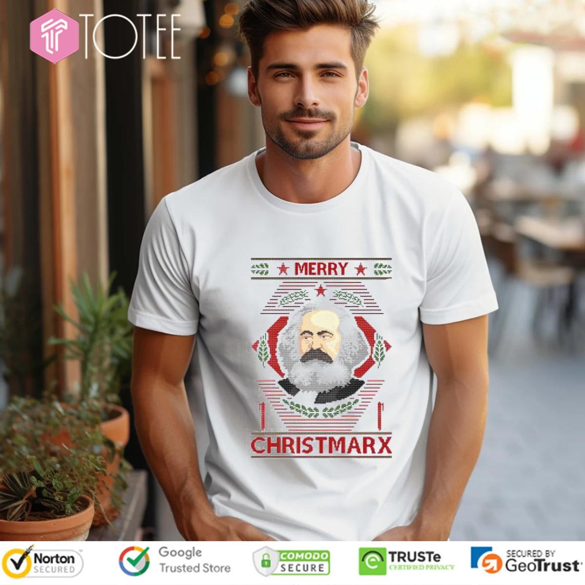 Karl Marx Merry Christmarx Ugly Christmas Sweater T-shirt