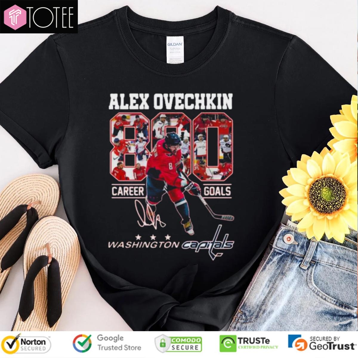 Alex Ovechkin 890 Career Goals Washington Capitals Signature T-shirt