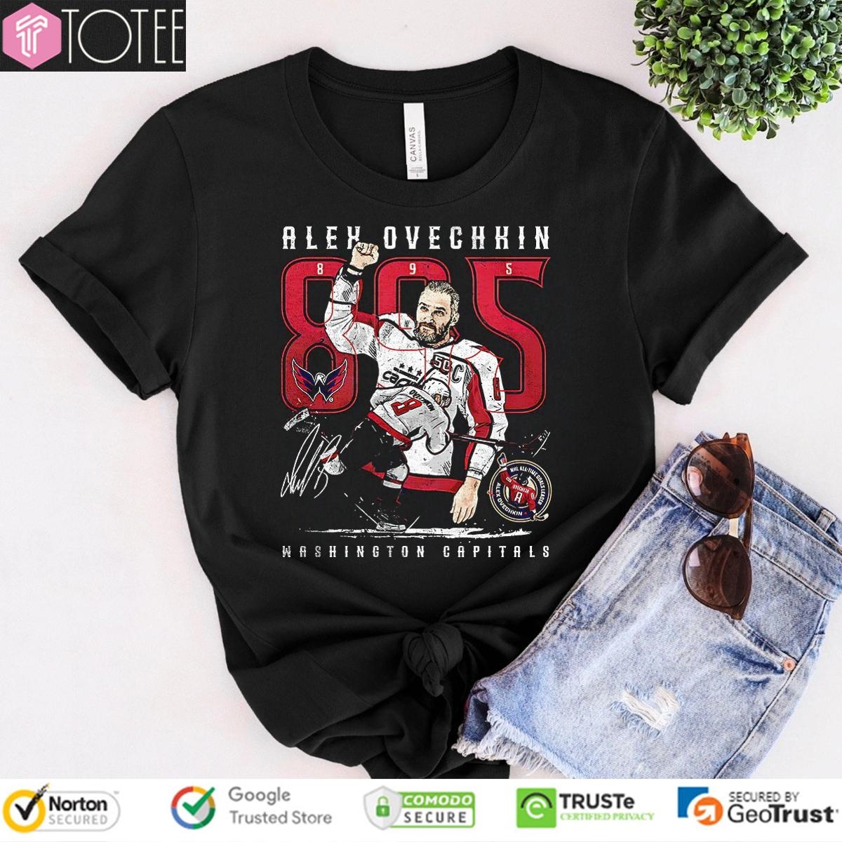 Alex Ovechkin 895 Nhl All Time Goals Washington Capitals Signature T-shirt