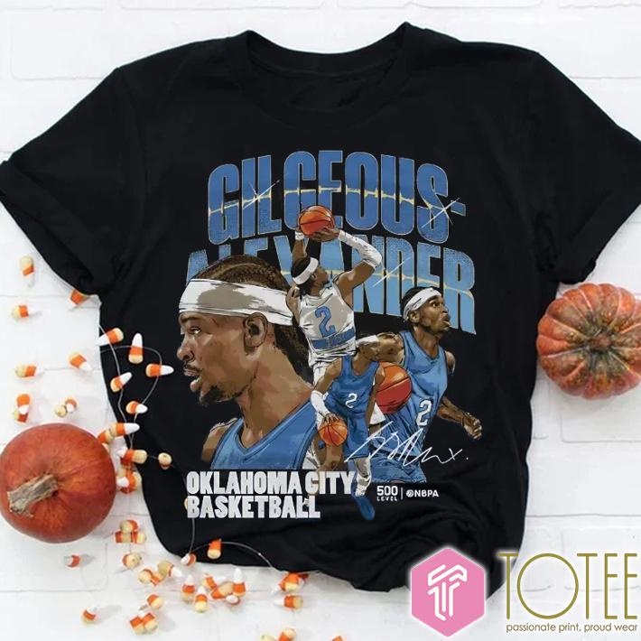 Shai Gilgeous-Alexander Oklahoma City Thunder Basketball Signature T-shirt