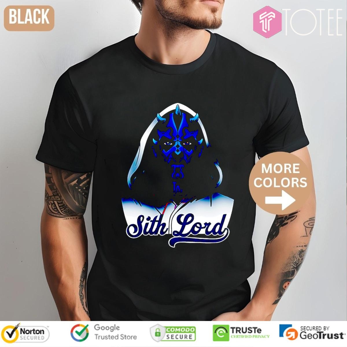 Star Wars Sith Lord Parody Los Angeles Dodgers Baseball T-shirt