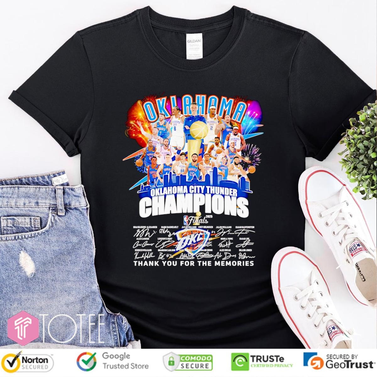 Oklahoma City Thunder Champions Signed T-shirt