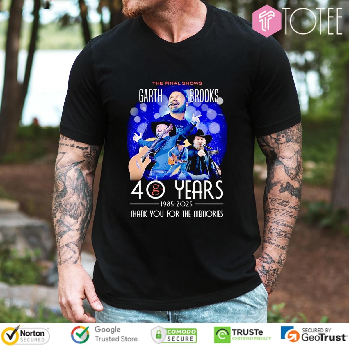 The Final Shows 40 Years 1985-2025 Garth Brooks T-shirt