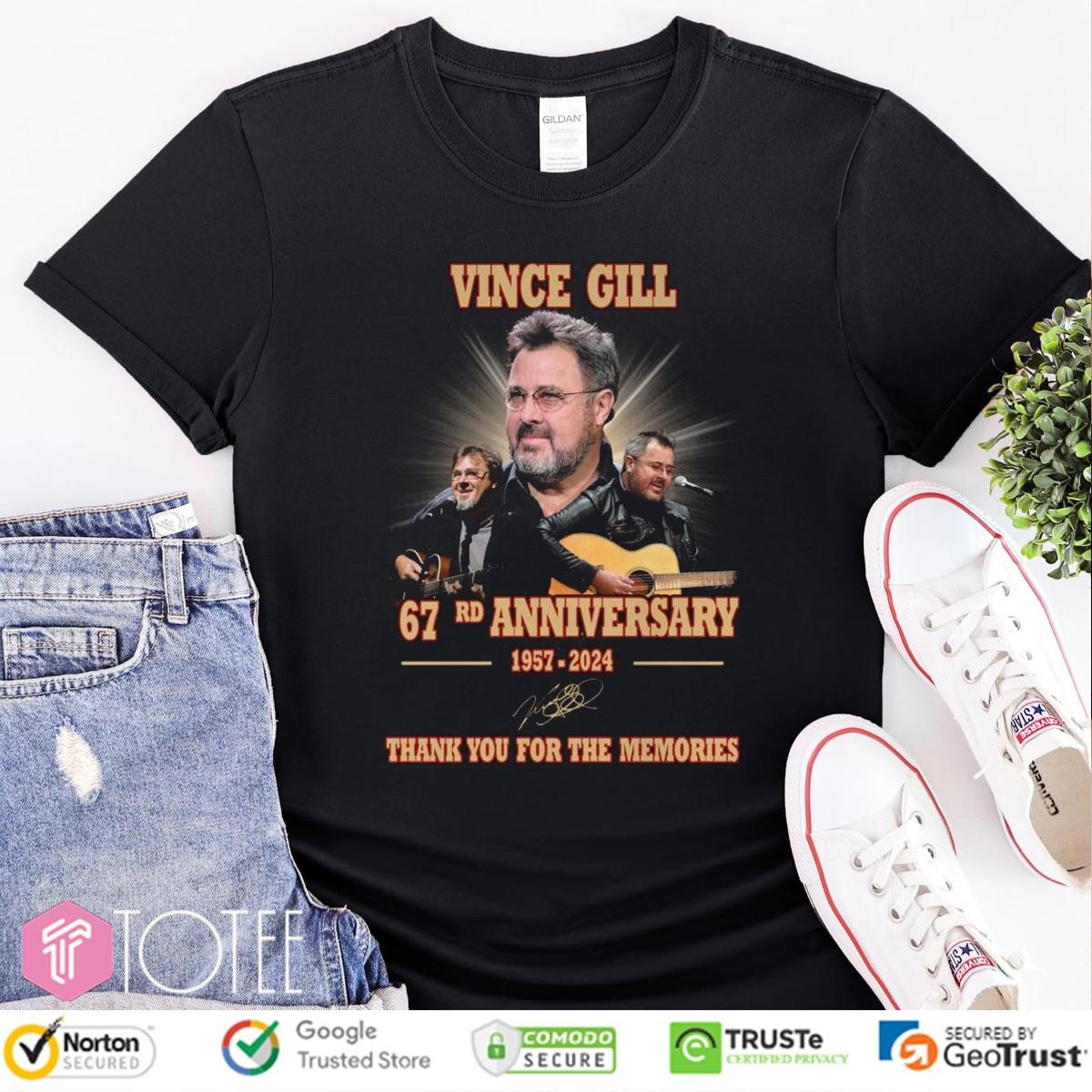 67Rd Anniversary 1957-2024 Vince Gill Signature T-shirt
