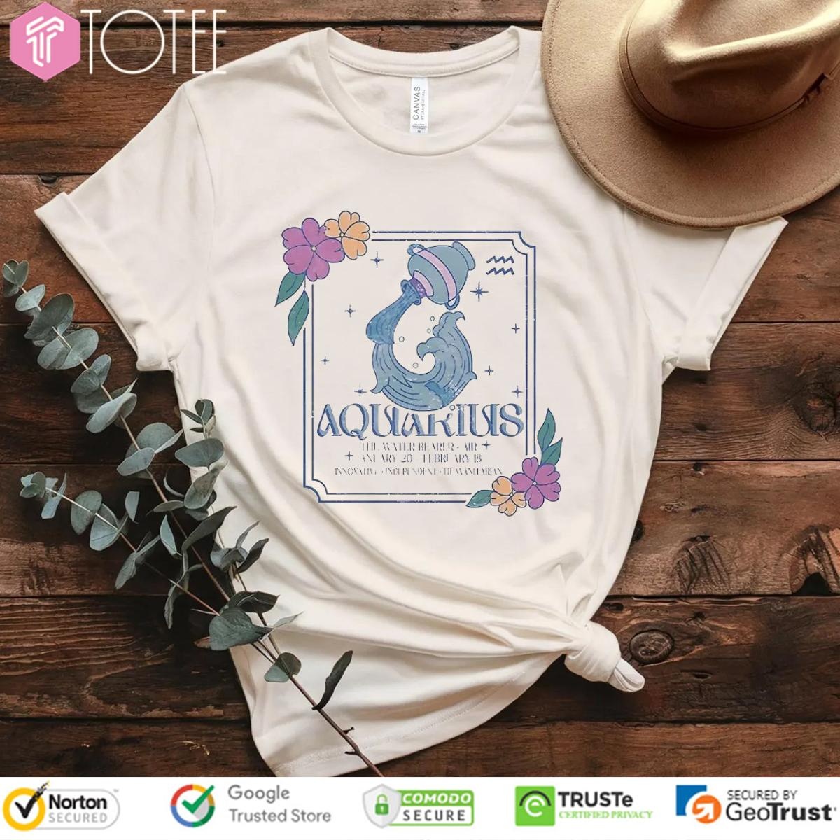 Aquarius Zodiac Sign Water Bearer Astrology T-shirt