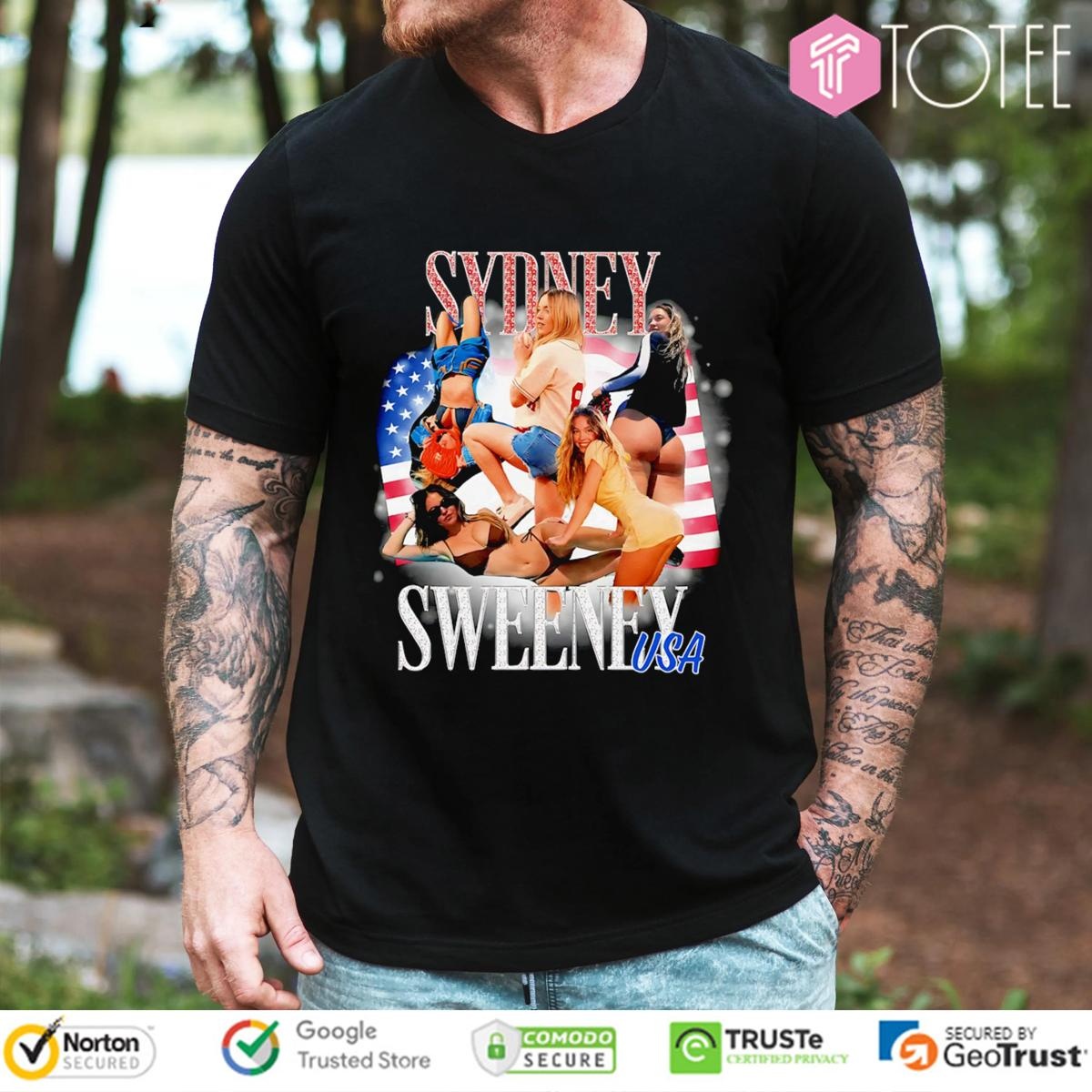 Sydney Sweeney Usa 4Th Of July American Flag T-shirt