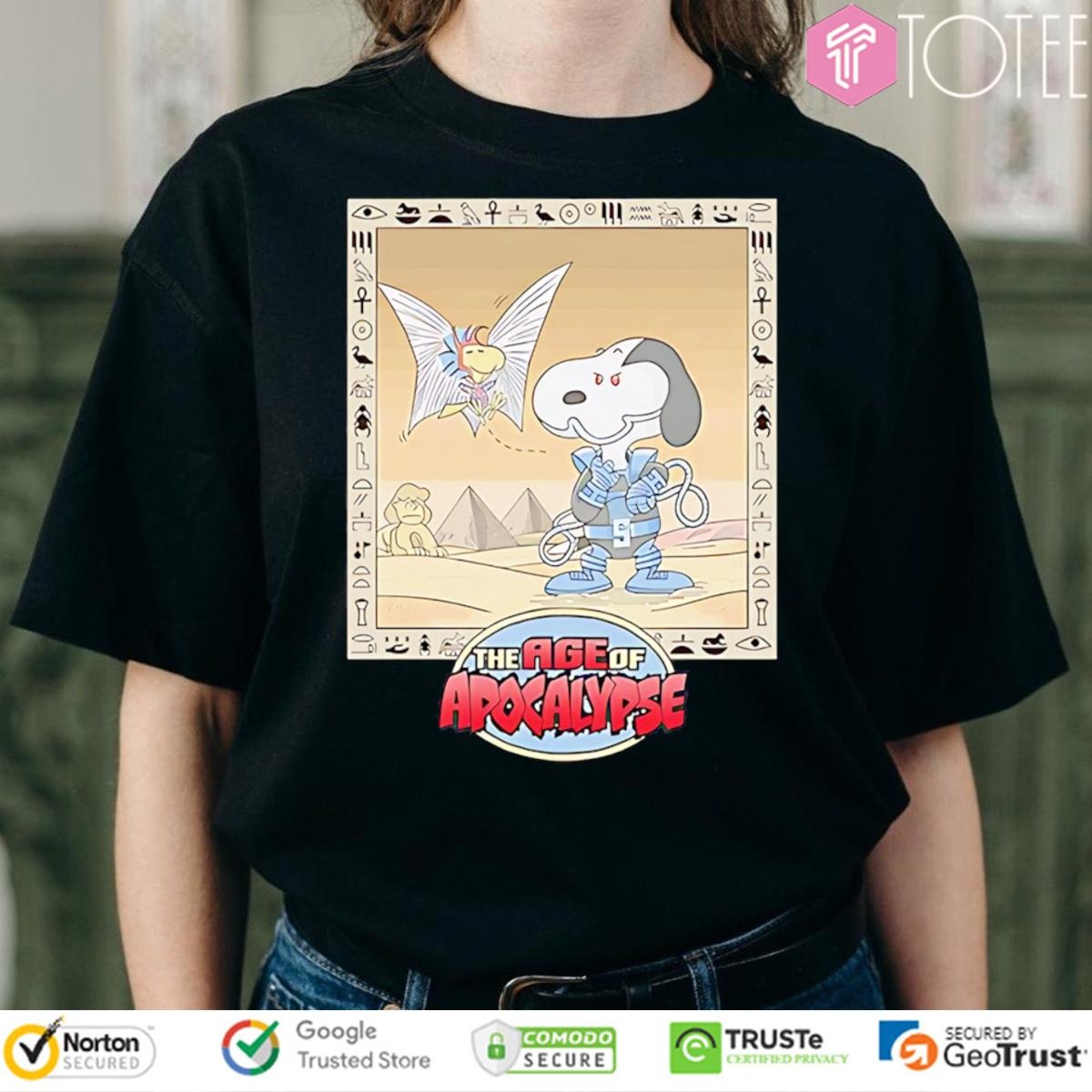 Snoopacolypse Parody Snoopy Woodstock The Age Of Apocalypse X-Men Marvel T-shirt