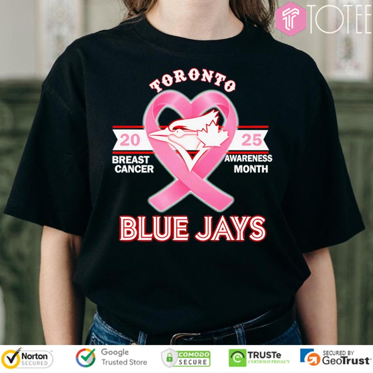 2025 Breast Cancer Awareness Month Toronto Blue Jays Baseball T-shirt