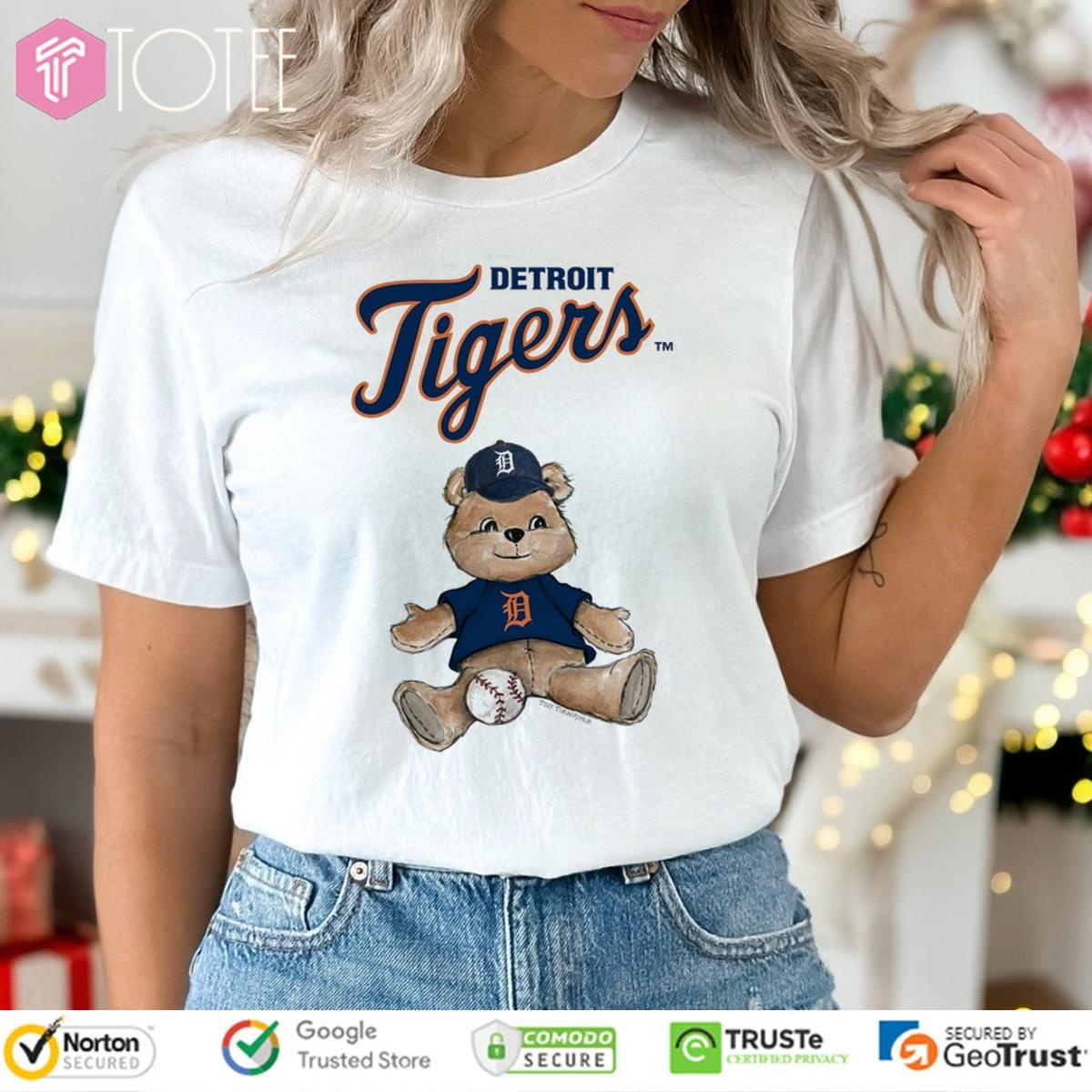 Tiny Turnip Teddy Bear X Detroit Tigers Baseball T-shirt