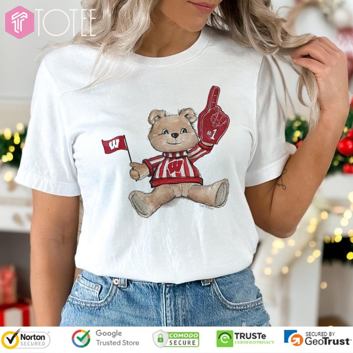 Tiny Turnip Teddy Bear X Wisconsin Badgers T-shirt