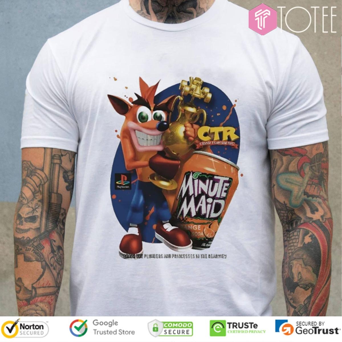 Ctr Crash Team Racing X Minute Maid Orange Soda T-shirt